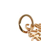 LOEWE Anagram Keyring Key Charm Pink Gold Logo 7-6-194
