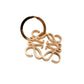LOEWE Anagram Keyring Key Charm Pink Gold Logo 7-6-194