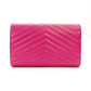 Saint Laurent YSL Chain Shoulder Bag Pink Leather Logo