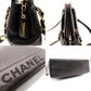 CHANEL Caviar Skin Chain Tote Bag Black 4 Series Shoulder 7-8-393