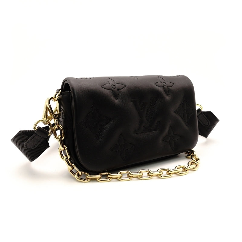 Louis Vuitton LOUIS VUITTON Anplant Pochette Coussin Shoulder Bag Black Leather Black Crossbody 7-8-088