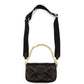 Louis Vuitton LOUIS VUITTON Anplant Pochette Coussin Shoulder Bag Black Leather Black Crossbody 7-8-088