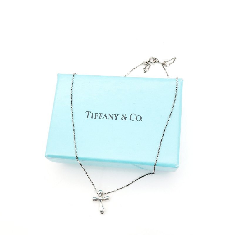 Tiffany & Co. Cross Necklace Sterling Silver 925 Approx. 2g 6-10-631
