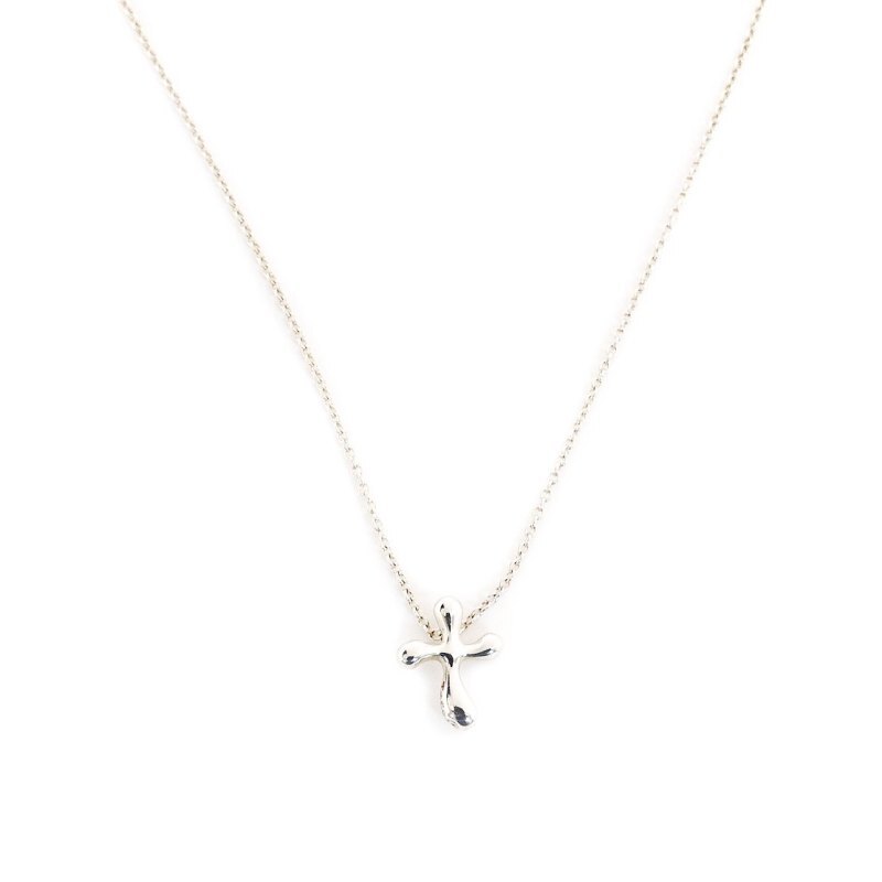 Tiffany & Co. Cross Necklace Sterling Silver 925 Necklace Approx. 2g 6-10-743