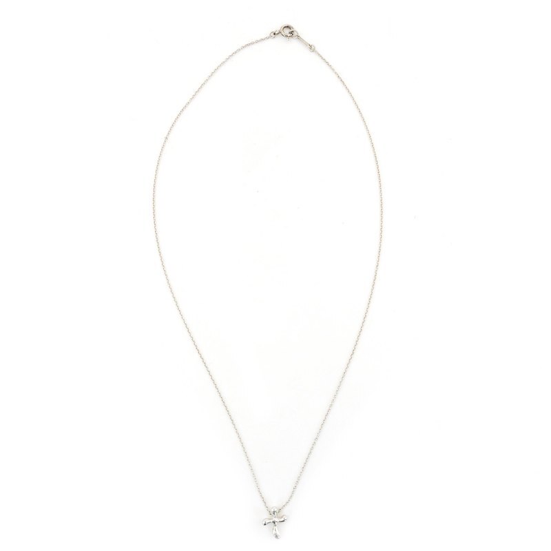 Tiffany & Co. Cross Necklace Sterling Silver 925 Necklace Approx. 2g 6-10-743