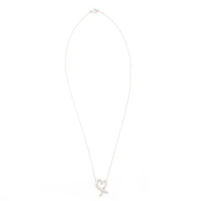 Tiffany & Co. Loving Heart Necklace Sterling Silver 925 Necklace Approx. 2g 6-3-755