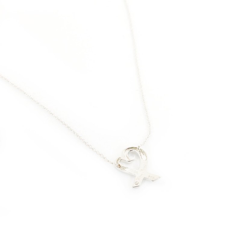 Tiffany & Co. Loving Heart Necklace Sterling Silver 925 Necklace Approx. 2g 6-3-755