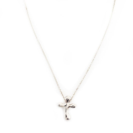 Tiffany & Co. Cross Necklace Sterling Silver 925 Necklace Approx. 3g 6-10-1067