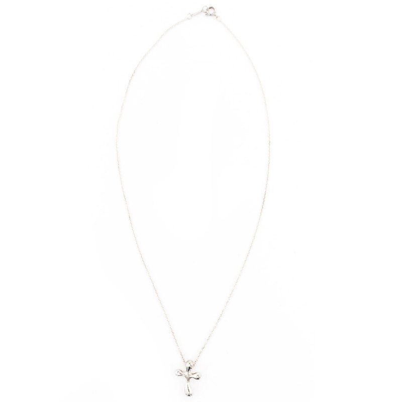 Tiffany & Co. Cross Necklace Sterling Silver 925 Necklace Approx. 3g 6-10-1067