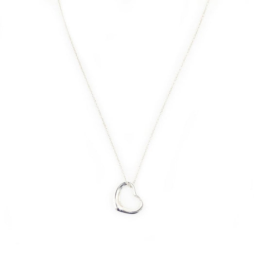 Tiffany & Co. Open Heart Necklace Sterling Silver 925 Approx. 2.2g 6-11-872