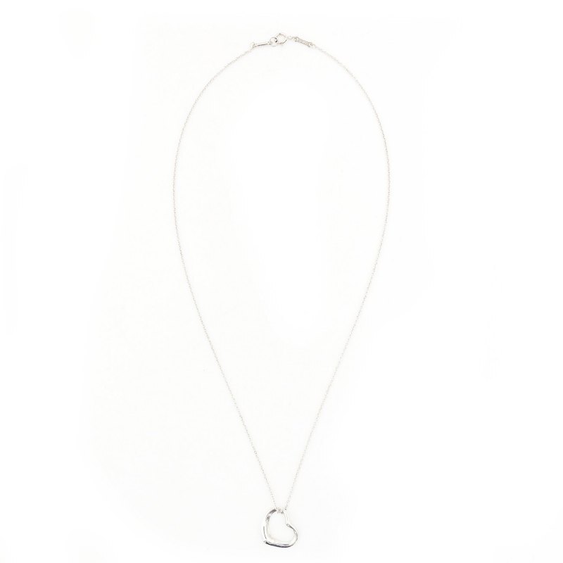 Tiffany & Co. Open Heart Necklace Sterling Silver 925 Approx. 2.2g 6-11-872