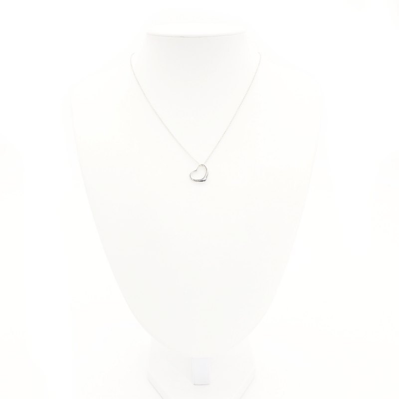 Tiffany & Co. Open Heart Necklace Sterling Silver 925 Approx. 2.2g 6-11-872