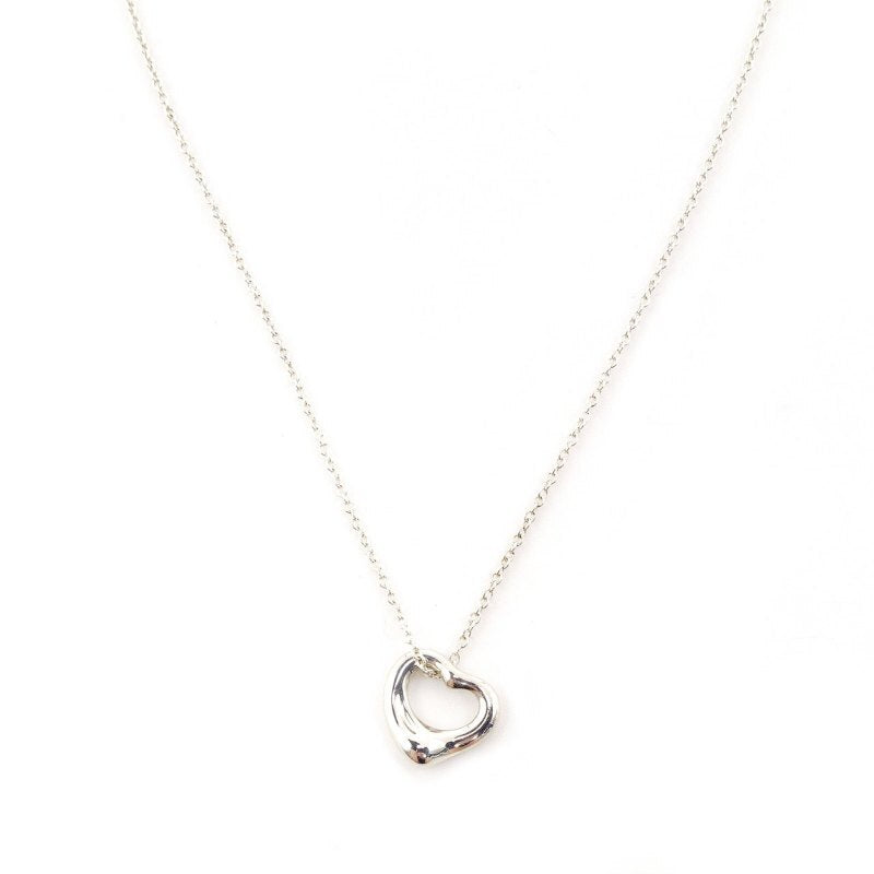 Tiffany & Co. Open Heart Necklace Sterling Silver 925 Approx. 2g Silver 6-3-758