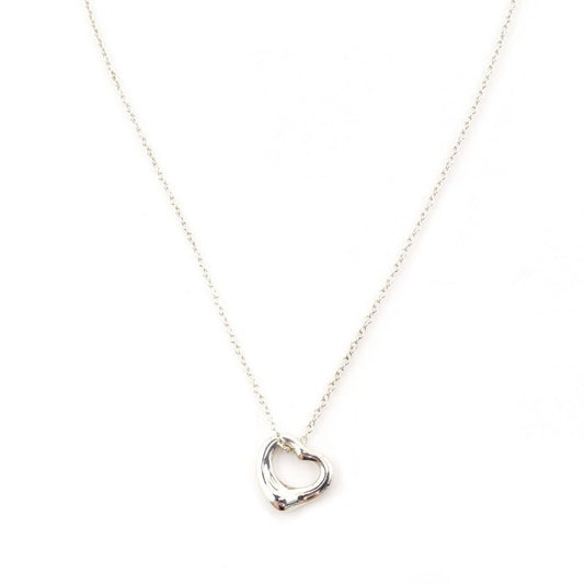 Tiffany & Co. Open Heart Necklace Sterling Silver 925 Approx. 2g Silver 6-3-758