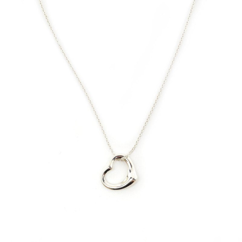 Tiffany & Co. Open Heart Necklace Sterling Silver 925 Approx. 3g Silver 6-3-759