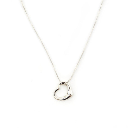 Tiffany & Co. Open Heart Necklace Sterling Silver 925 Approx. 3g Silver 6-3-759