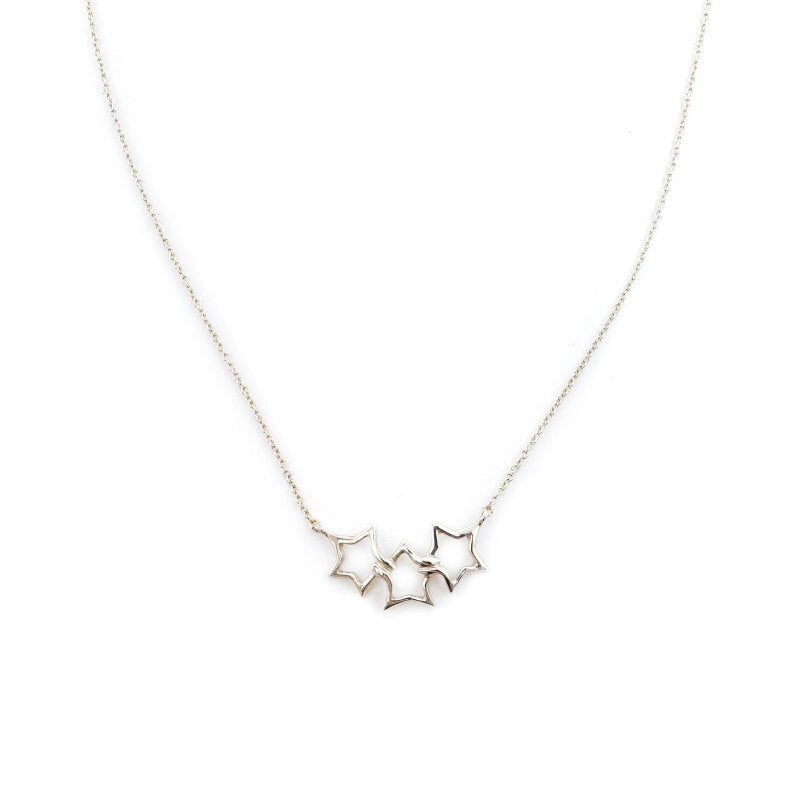 Tiffany & Co. Triple Star Necklace Sterling Silver 925 Approx. 3g 6-3-810