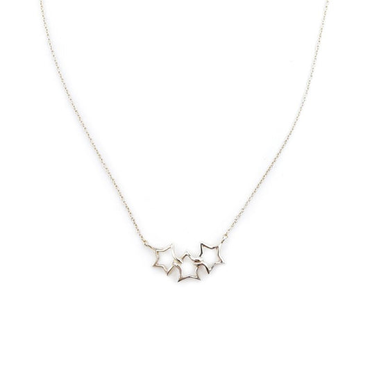 Tiffany & Co. Triple Star Necklace Sterling Silver 925 Approx. 3g 6-3-810
