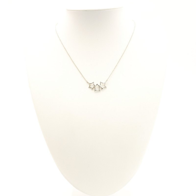Tiffany & Co. Triple Star Necklace Sterling Silver 925 Approx. 3g 6-3-810
