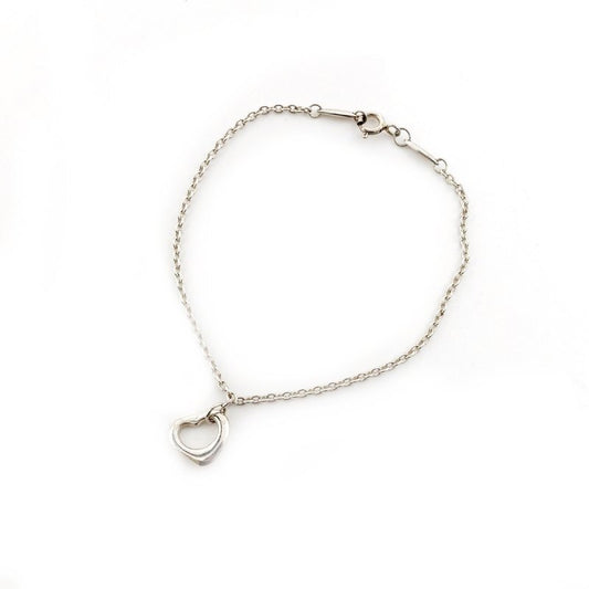 Tiffany & Co. Open Heart Bracelet Sterling Silver 925 Approx. 3g 6-3-940