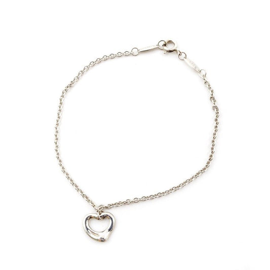 Tiffany & Co. Open Heart Bracelet Sterling Silver 925 Approx. 3g 6-4-105
