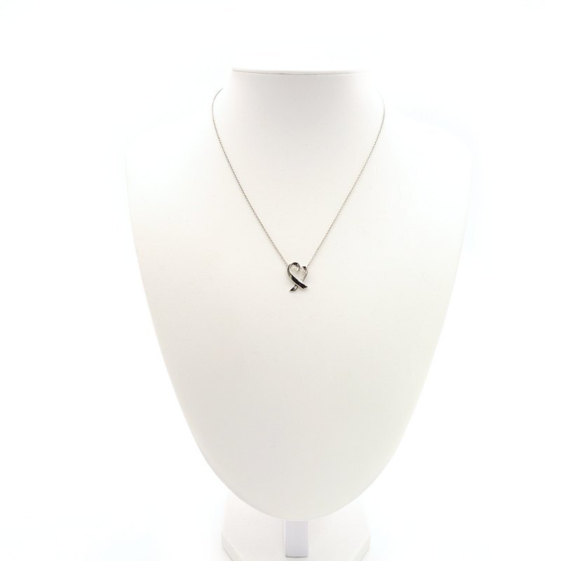 Tiffany & Co. Loving Heart Necklace Sterling Silver 925 Approx. 3g Silver 6-4-592