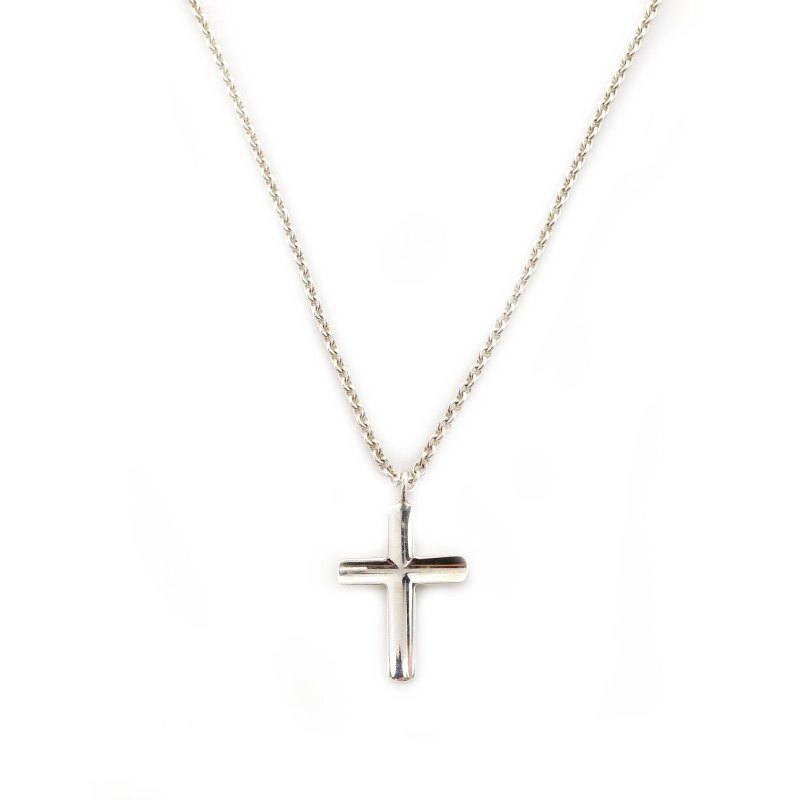Tiffany & Co. Cross Necklace Sterling Silver 925 Approx. 10g Silver 7-4-433
