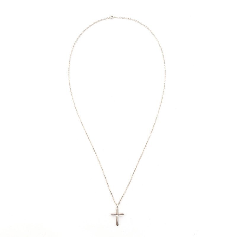 Tiffany & Co. Cross Necklace Sterling Silver 925 Approx. 10g Silver 7-4-433