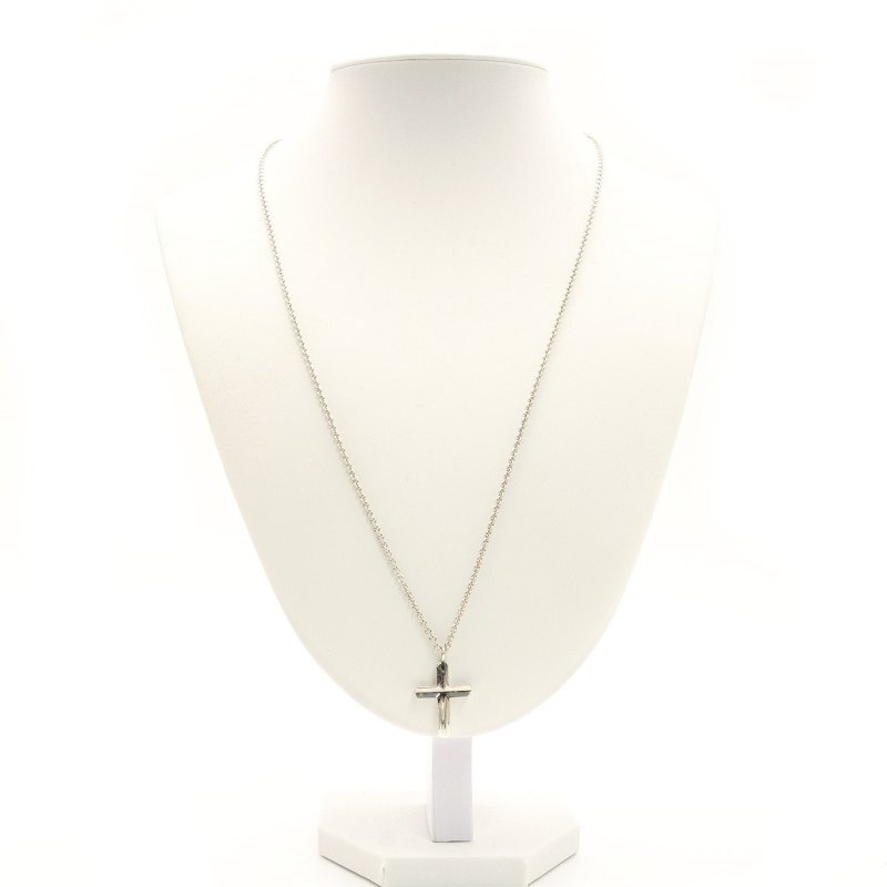 Tiffany & Co. Cross Necklace Sterling Silver 925 Approx. 10g Silver 7-4-433
