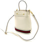 GUCCI Shoulder Bag White GG Logo Leather Crossbody White 2-Way 7-9-148