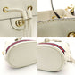 GUCCI Shoulder Bag White GG Logo Leather Crossbody White 2-Way 7-9-148
