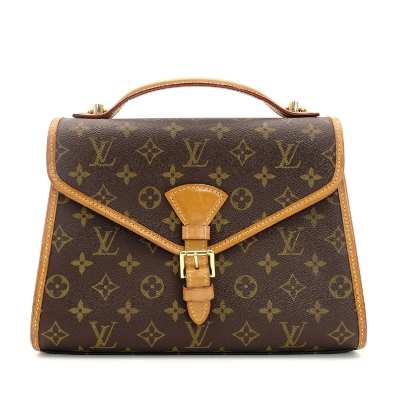 LOUIS VUITTON Monogram Handbag Perla Vintage Brown 2-Way Crossbody 7-8-699