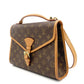 LOUIS VUITTON Monogram Handbag Perla Vintage Brown 2-Way Crossbody 7-8-699