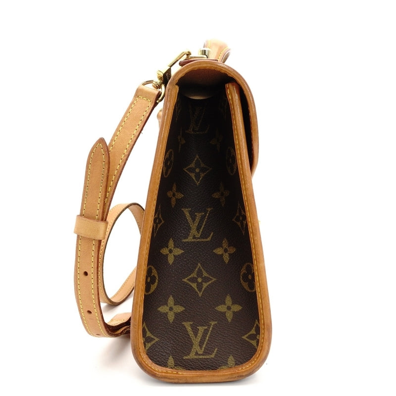 LOUIS VUITTON Monogram Handbag Perla Vintage Brown 2-Way Crossbody 7-8-699