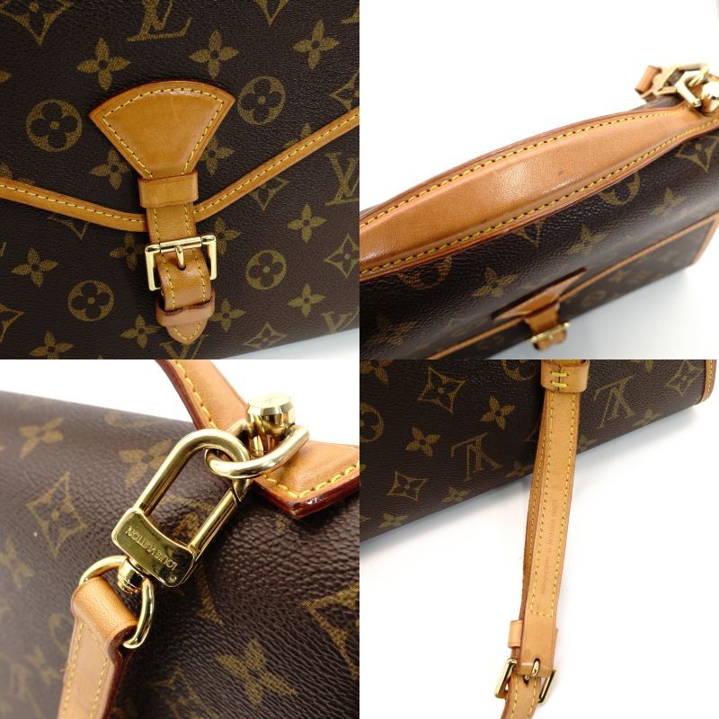 LOUIS VUITTON Monogram Handbag Perla Vintage Brown 2-Way Crossbody 7-8-699