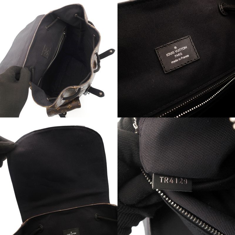 LOUIS VUITTON Monogram Macassar Christopher MM Rucksack Backpack 7-9-169