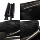 PRADA Long Wallet Saffiano Black Leather Wallet Black Triangle Logo With Box 7-8-191