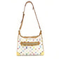 LOUIS VUITTON Multicolor Boulogne Shoulder Bag White PVC Leather 7-9-247
