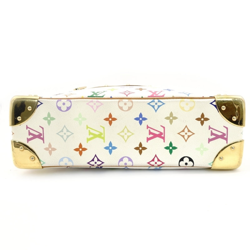 LOUIS VUITTON Multicolor Boulogne Shoulder Bag White PVC Leather 7-9-247