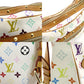 LOUIS VUITTON Multicolor Boulogne Shoulder Bag White PVC Leather 7-9-247