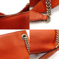 GUCCI Soho Chain Shoulder Bag Leather Orange Gold Hardware GG Logo 7-9-097