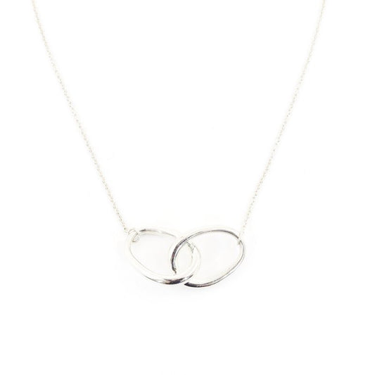 Tiffany & Co. Necklace Double Loop Elsa Peretti Sterling Silver 925 Silver With Box 7-3-390