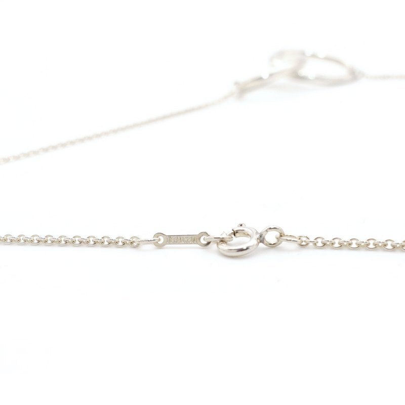 Tiffany & Co. Necklace Double Loop Elsa Peretti Sterling Silver 925 Silver With Box 7-3-390