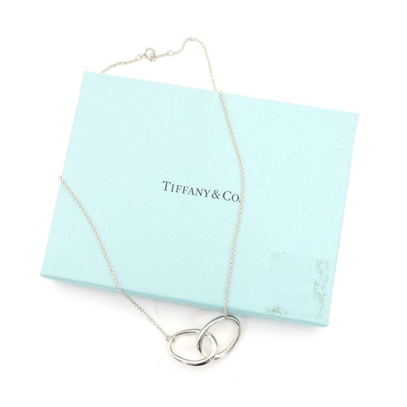 Tiffany & Co. Necklace Double Loop Elsa Peretti Sterling Silver 925 Silver With Box 7-3-390