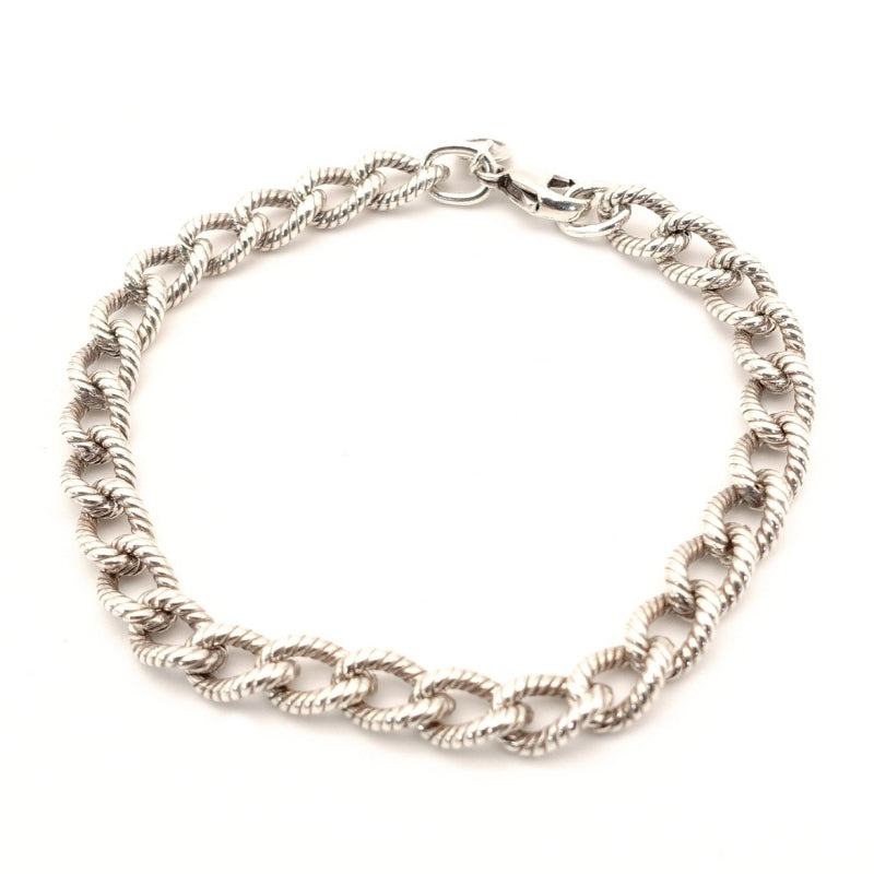 Tiffany & Co. Twisted Rope Bracelet Sterling Silver 925 Simple Unisex Approx. 19.5g 7-9-460