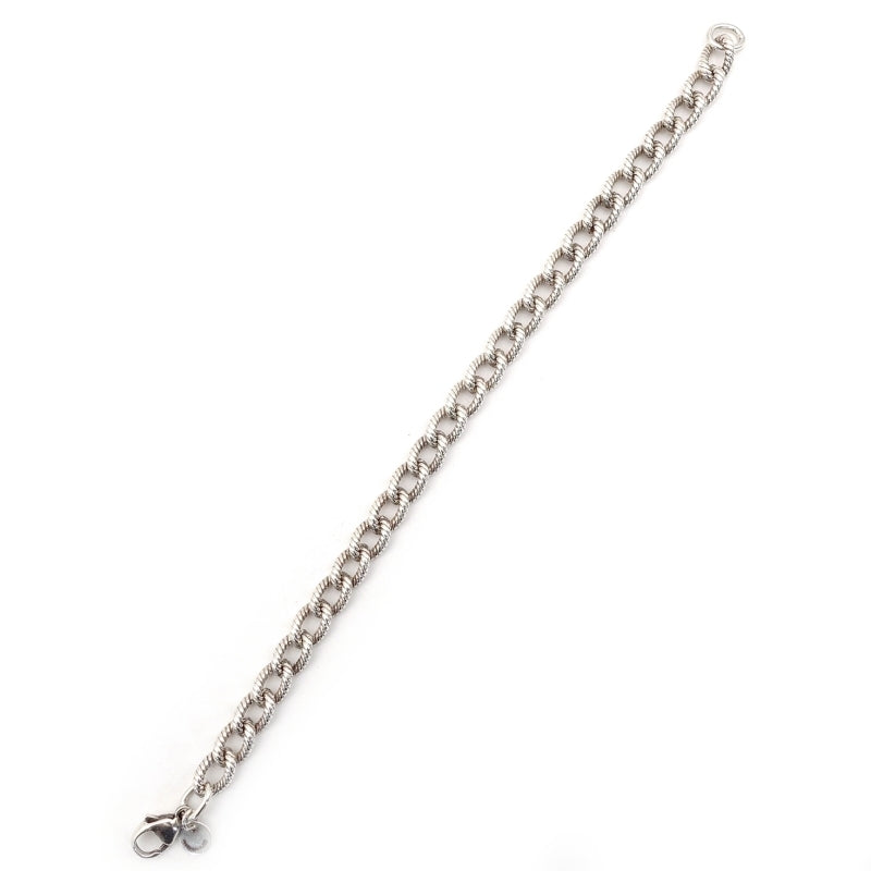 Tiffany & Co. Twisted Rope Bracelet Sterling Silver 925 Simple Unisex Approx. 19.5g 7-9-460