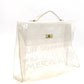 HERMES Vinyl Kelly Bag Handbag Beach Bag 7-7-125