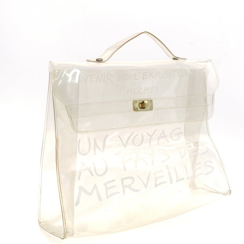 HERMES Vinyl Kelly Bag Handbag Beach Bag 7-7-125