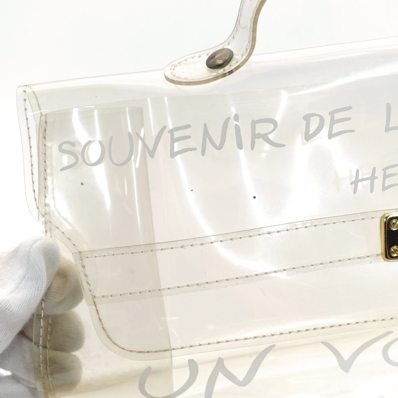 HERMES Vinyl Kelly Bag Handbag Beach Bag 7-7-125