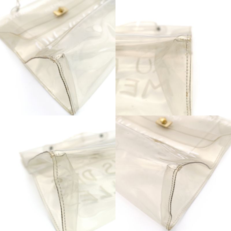 HERMES Vinyl Kelly Bag Handbag Beach Bag 7-7-125